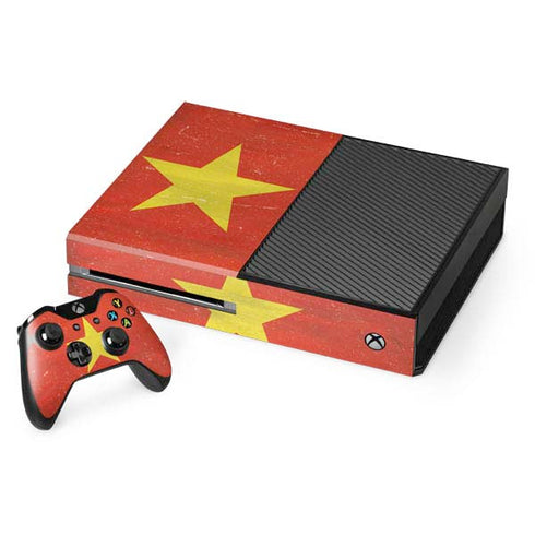 Vietnam Flag Distressed Xbox One Console and Controller Bundle Skin